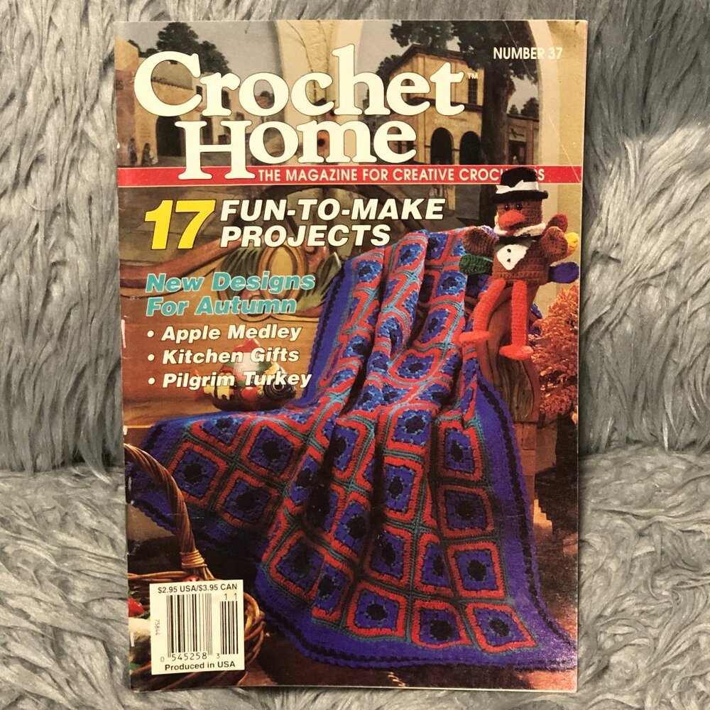 Crochet Home Magazine Pilgrim Turkey Apple Kitchen Gifts Oct-Nov 1993 #37
